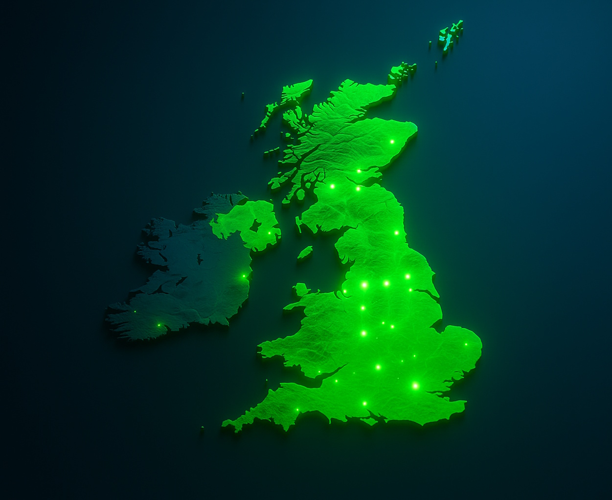 UK map showing Securico emergency engineer coverage